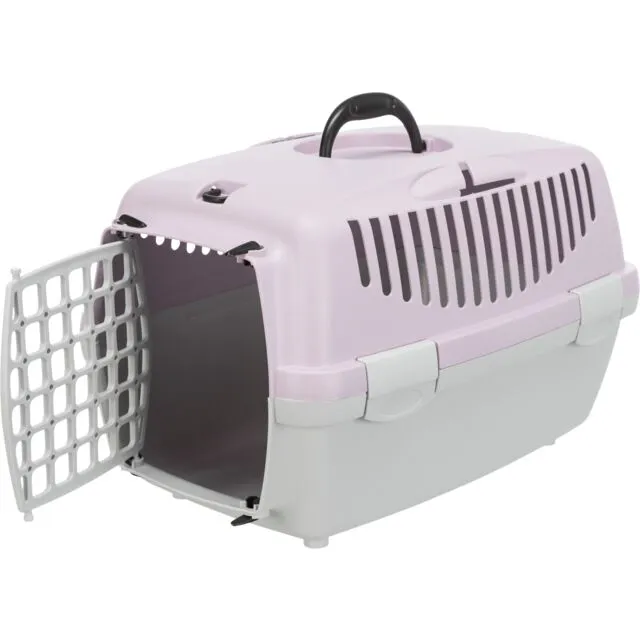 Trixie | Small Pet, Puppy & Kitten Transport Box | XS Capri 1 - Light Grey & Lilac