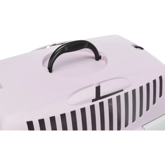 Trixie | Small Pet, Puppy & Kitten Transport Box | XS Capri 1 - Light Grey & Lilac