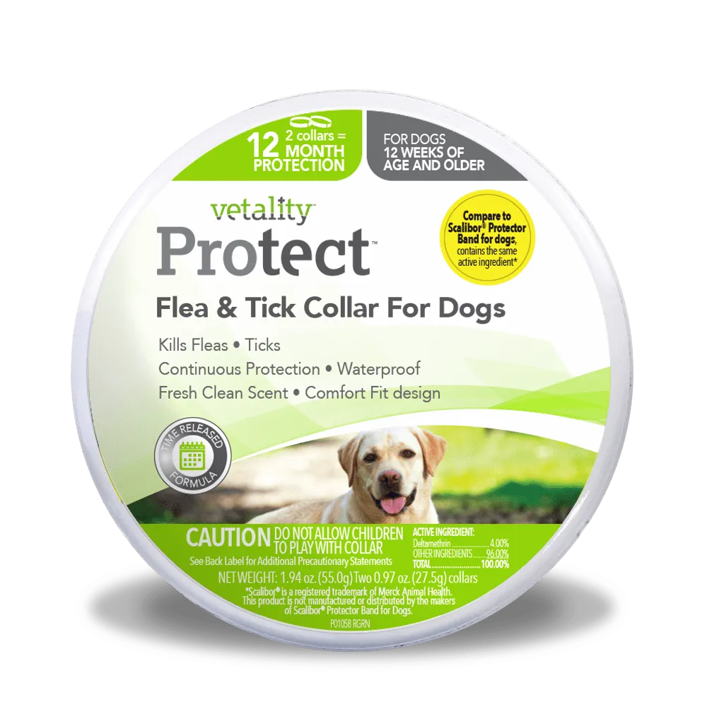 Vetality Flea and Tick Protection Collar for Dogs